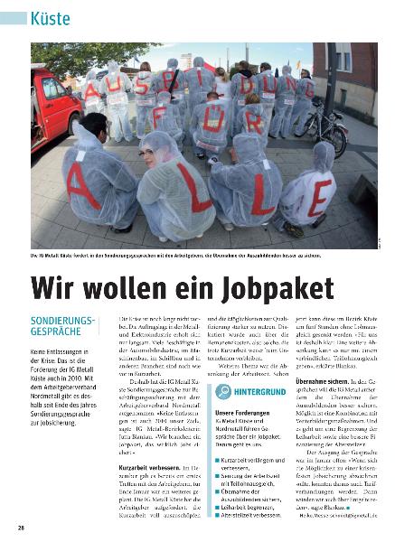 metallzeitung - Regionalseiten Küste Februar 2010