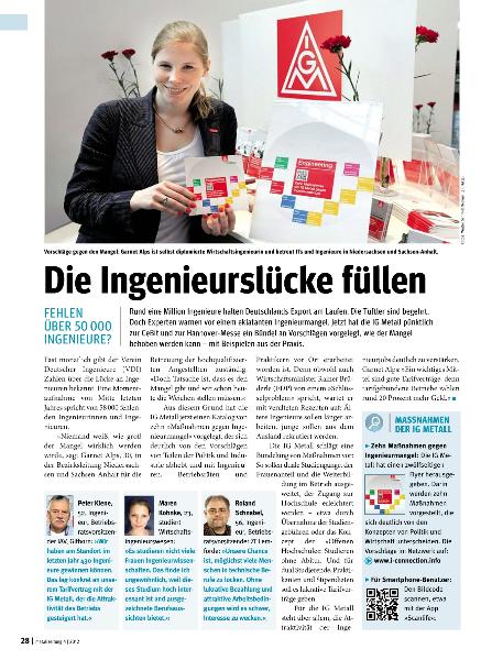 metallzeitung - Regionalseiten Niedersachsen und Sachsen-Anhalt April 2012