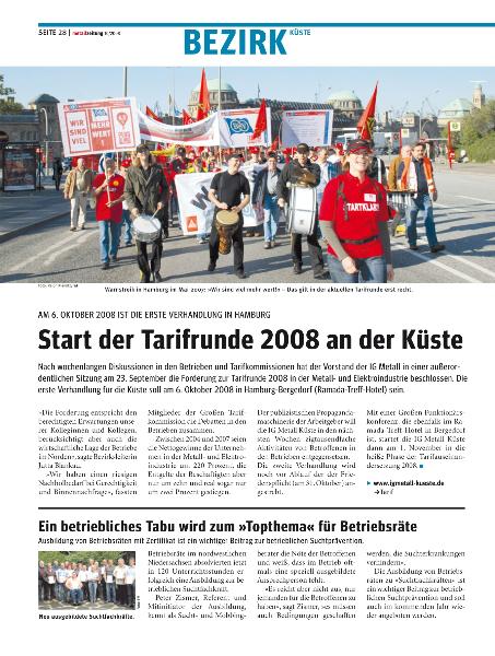 metallzeitung - Regionalseiten Küste Oktober 2008