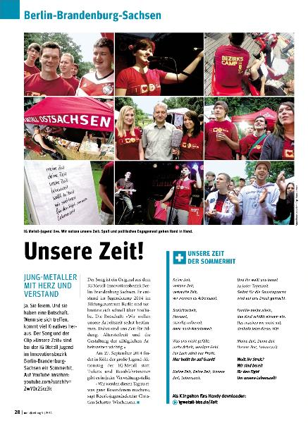 metallzeitung - Regionalseiten Berlin-Brandenburg-Sachsen September 2014
