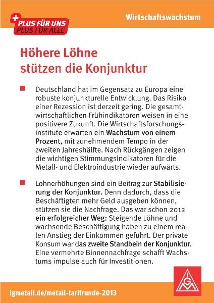 Höhere Löhne stützen die Konjunktur