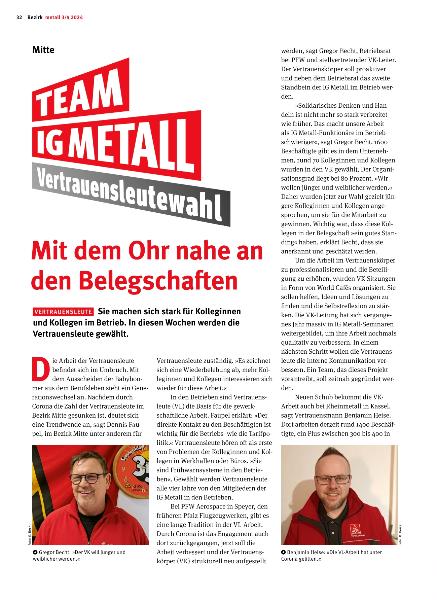 metall - Regionalseiten Mitte 3/4 2024