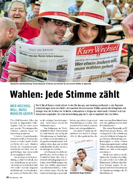 metallzeitung - Regionalseiten Bayern Juli 2013