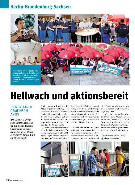 metallzeitung - Regionalseiten Berlin-Brandenburg-Sachsen Juli 2014