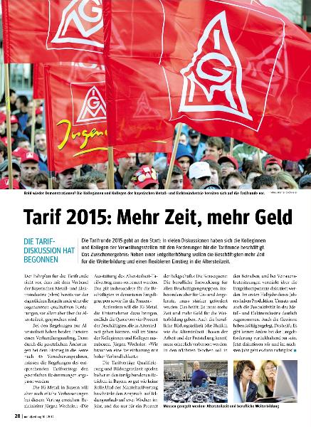 metallzeitung - Regionalseiten Bayern Oktober 2014