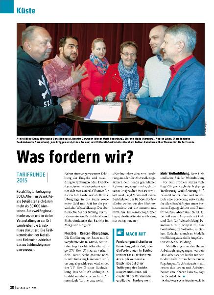 metallzeitung - Regionalseiten Küste Juni 2014