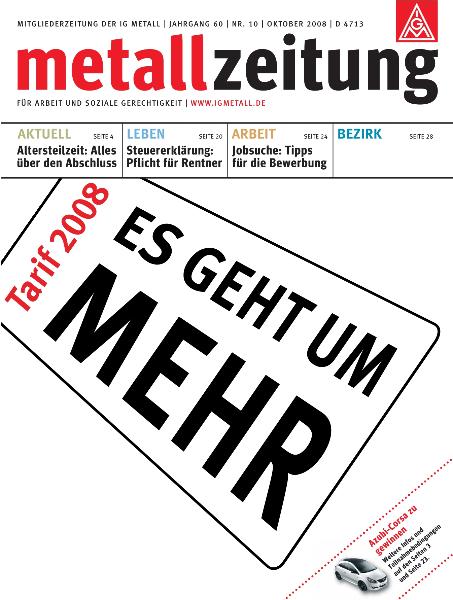 metallzeitung - Oktober 2008