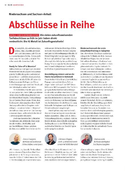 metall - Regionalseiten Niedersachsen und Sachsen-Anhalt Mai/Juni 2022