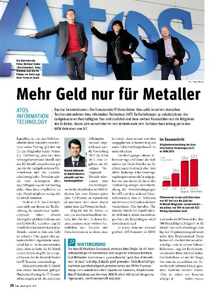 metallzeitung - Regionalseiten Nordrhein-Westfalen Oktober 2013