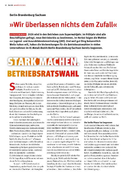 metall - Regionalseiten Berlin-Brandenburg-Sachsen 9/10 2025