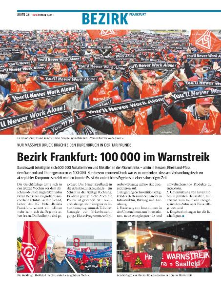 metallzeitung - Regionalseiten Frankfurt Dezember 2008