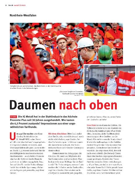 metall - Regionalseiten Nordrhein-Westfalen Juli/August 2022