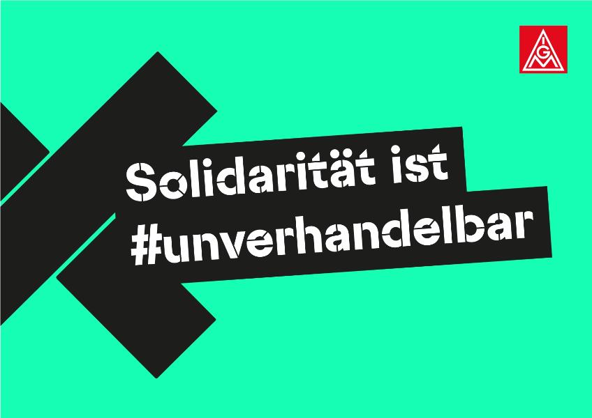 Solidarität ist #unverhandelbar - Druckvorlage DIN A4