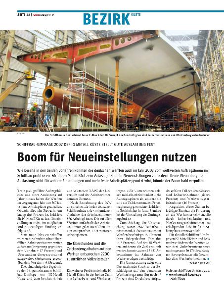 metallzeitung - Regionalseiten Küste November 2007