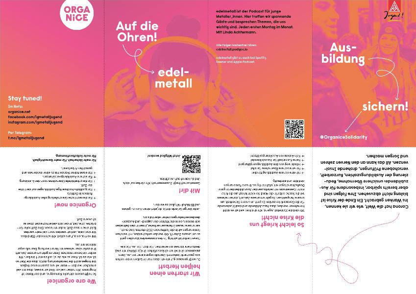 Ausbildung sichern! - Anspracheflyer OrganiceSolidarity