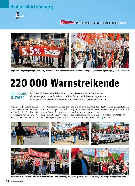 metallzeitung - Regionalseiten Baden-Württemberg Juni 2013