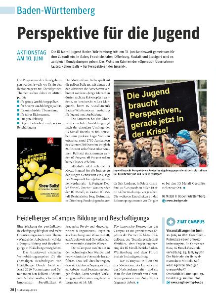 metallzeitung - Regionalseiten Baden-Württemberg Juni 2010