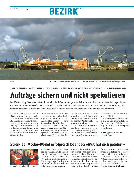 metallzeitung - Regionalseiten Küste Februar 2009