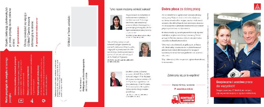 Arbeit: sicher und fair – für alle! IG Metall – für bessere Arbeitsbedingungen in der Kontraktlogistik (Version in polnischer Sprache)