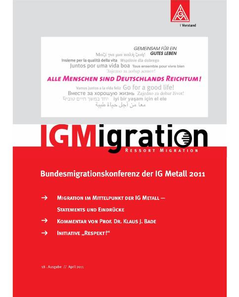 IGMigration Nr. 18 (April 2011): Bundesmigrationskonferenz der IG Metall 2011