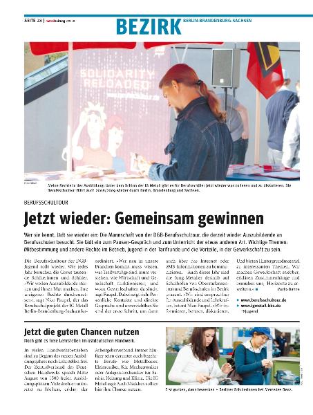 metallzeitung - Regionalseiten Berlin-Brandenburg-Sachsen September 2008