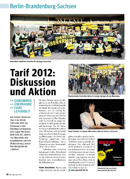 metallzeitung - Regionalseiten Berlin-Brandenburg-Sachsen Januar 2012
