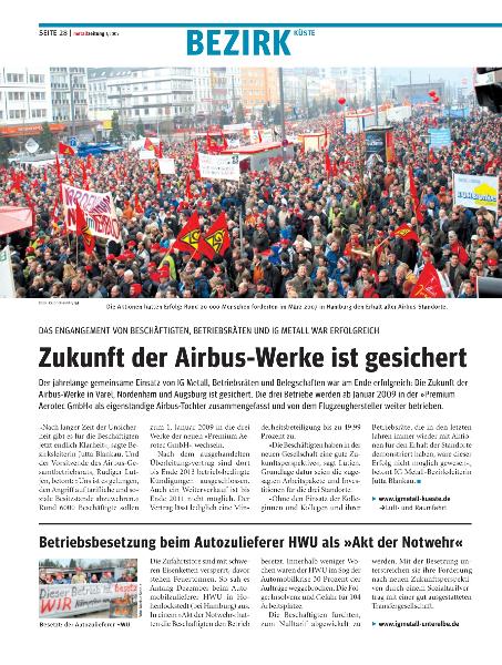 metallzeitung - Regionalseiten Küste Januar 2009
