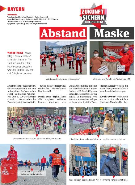 metallzeitung - Regionalseiten Bayern April 2021