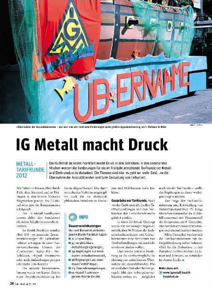 metallzeitung - Regionalseiten Frankfurt Dezember 2011