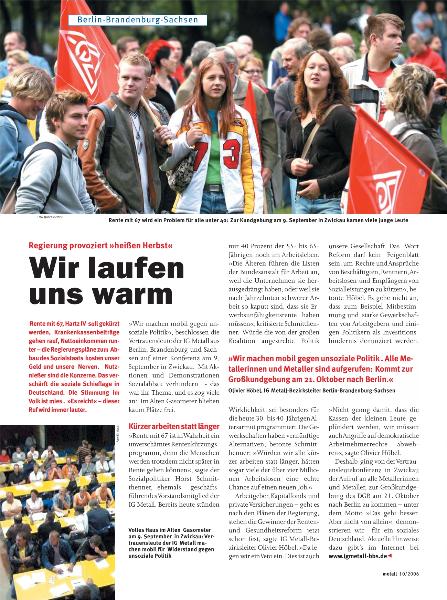 metall-Regionalseiten Berlin-Brandenburg-Sachsen Oktober 2006