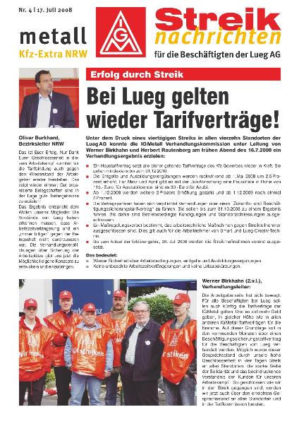 Bei Lueg gelten wieder Tarifverträge!