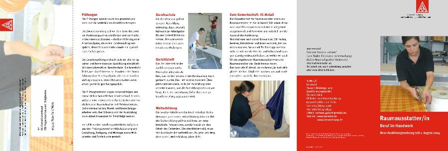 Faltblatt Raumausstatter/in