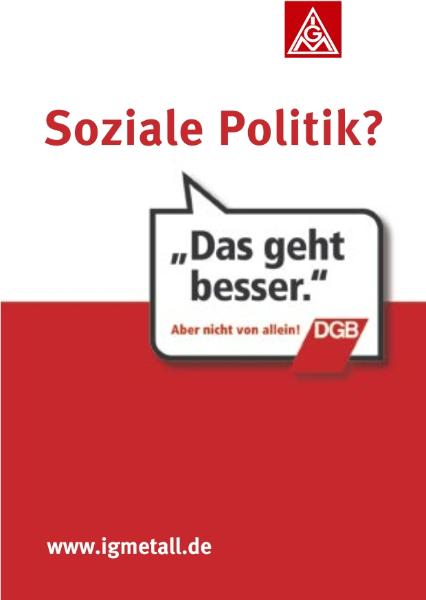 Broschüre: Soziale Politik? Das geht besser