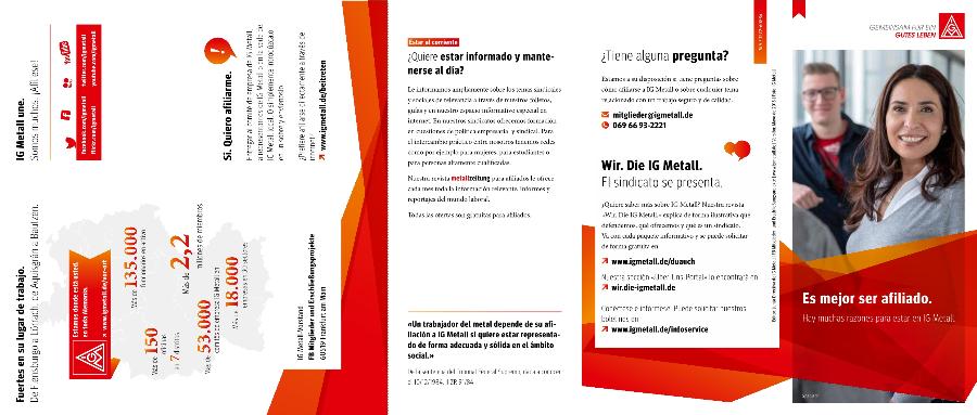 Faltblatt: Als Mitglied hat man's besser in spanischer Sprache