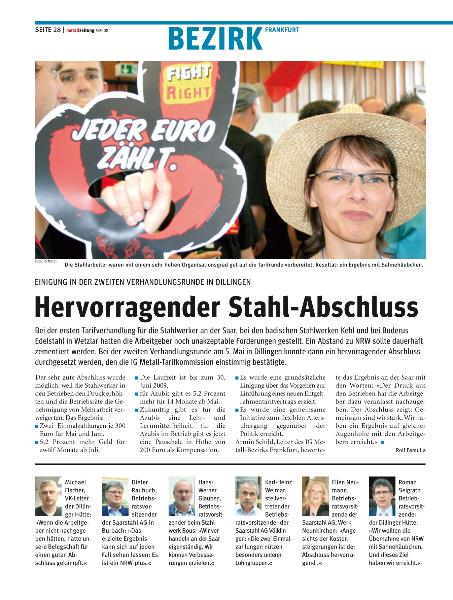 metallzeitung - Regionalseiten Frankfurt Juni 2008