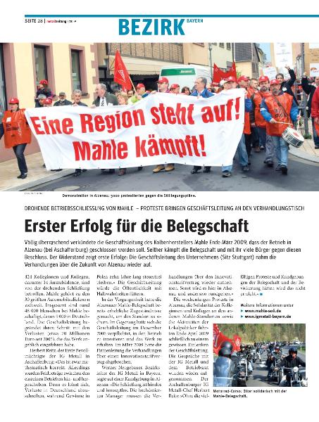 metallzeitung - Regionalseiten Bayern Mai 2009