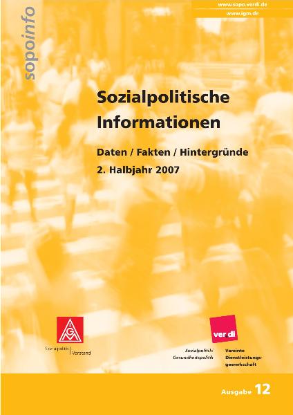 Sozialpolitische Informationen Nr. 2 / 2007: Vorwort und Inhalt