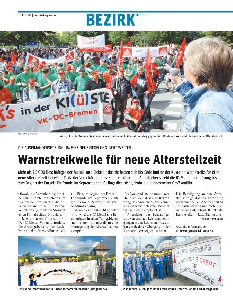 metallzeitung - Regionalseiten Küste August 2008