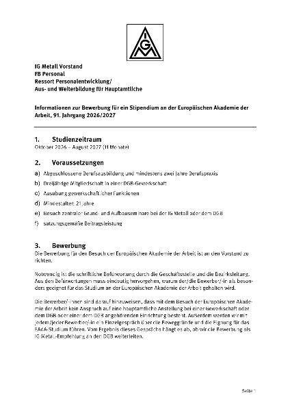 Merkblatt Stipendium EAdA 2026