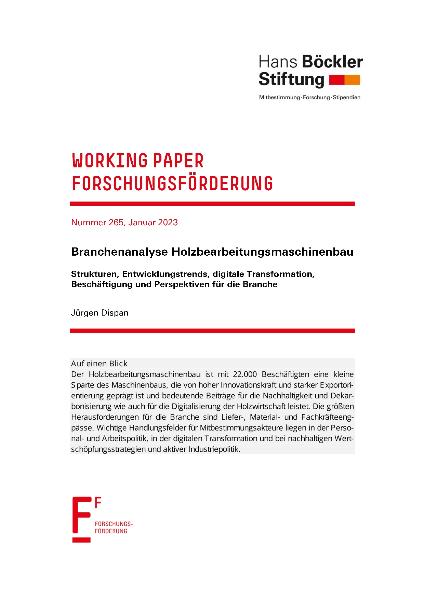 Branchenreport Holzbearbeitungsmaschinen HBS 2023