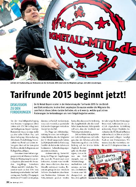 metallzeitung - Regionalseiten Bayern Juni 2014