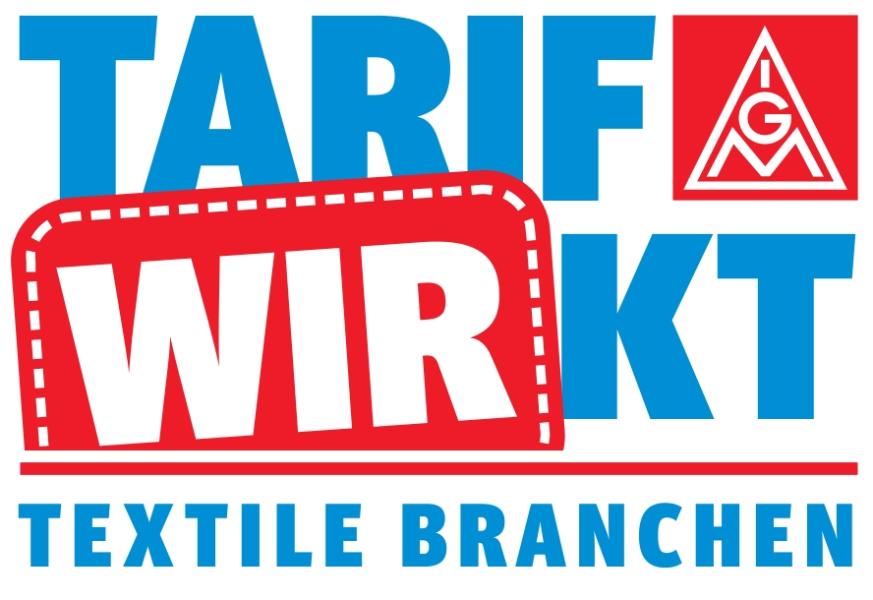 Logo 2023 Textil 'Tarif wirkt' Textile Branchen