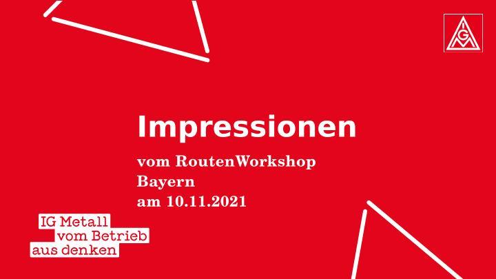 Impressionen vom RoutenWorkshop Bayern