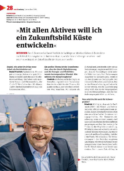 metallzeitung - Regionalseiten Küste Dezember 2019