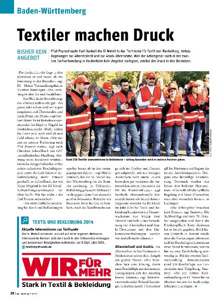 metallzeitung - Regionalseiten Baden Württemberg November 2014