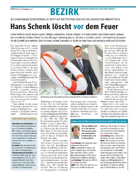 metallzeitung - Regionalseiten Niedersachsen und Sachsen-Anhalt Oktober 2009