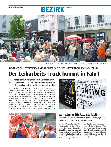 metallzeitung - Regionalseiten Frankfurt August 2008