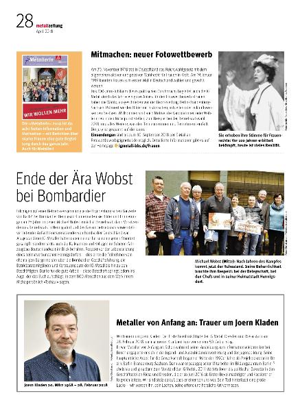 metallzeitung - Regionalseiten Berlin-Brandenburg-Sachsen April 2018