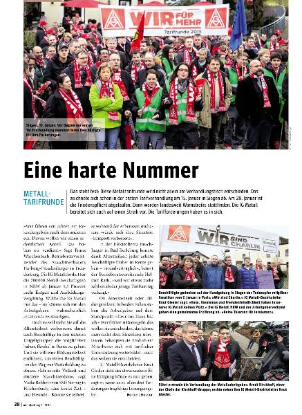 metallzeitung - Regionalseiten Nordrhein-Westfalen Februar 2015