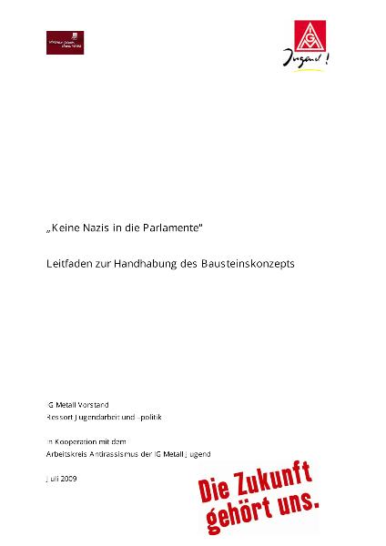 Keine Nazis in die Parlamente: Leitfaden zur Handhabung des Bausteinekonzepts